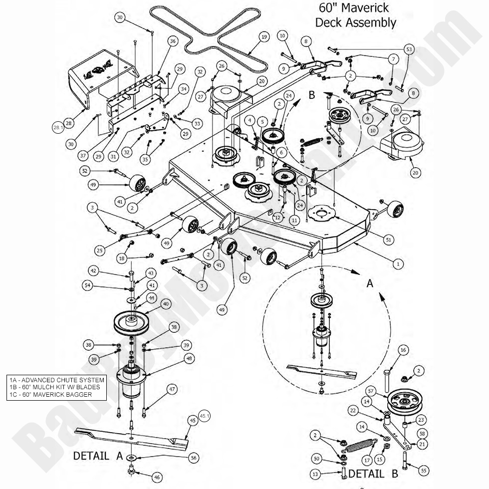 1593 - Bad Boy Mower Parts Lookup > 2017 > Maverick > 60\" Deck Assembly